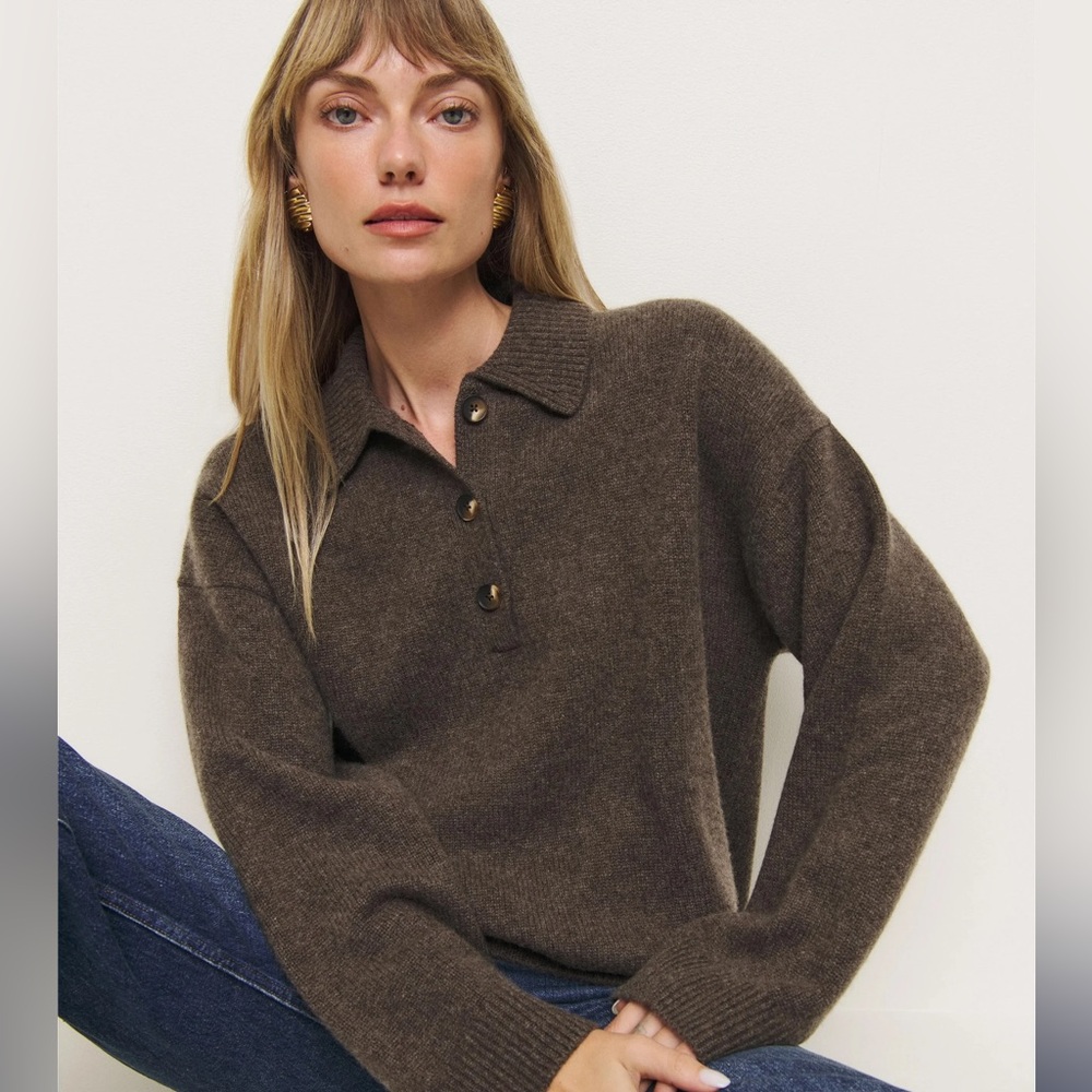 reformation brooklyn cashmere polo